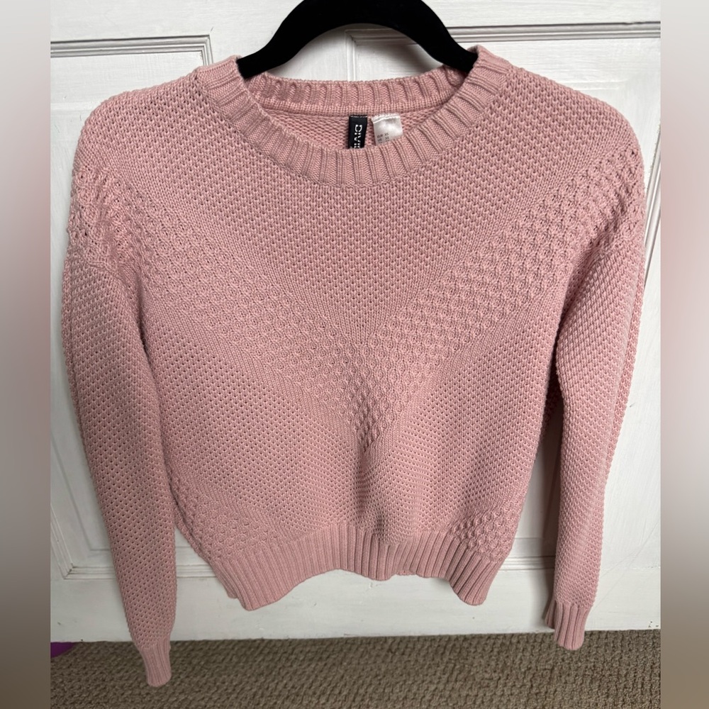 Divided by H&M Blush Knit Crew Neck Sweater size XS